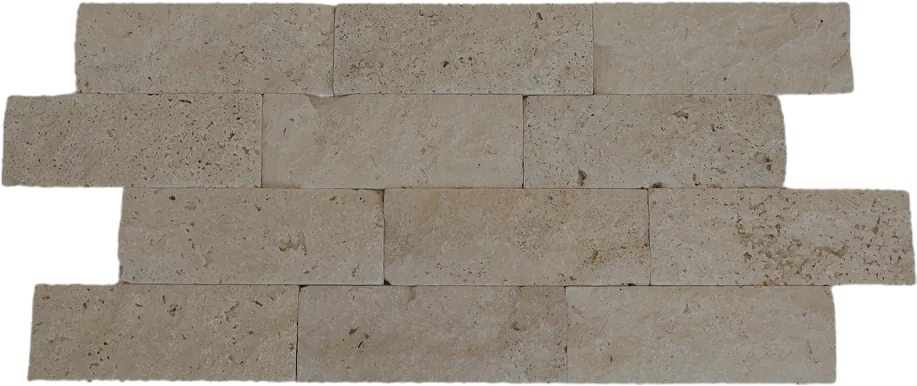 Classic Light, split face tumbled Getrommelte Mosaike, ein paneel