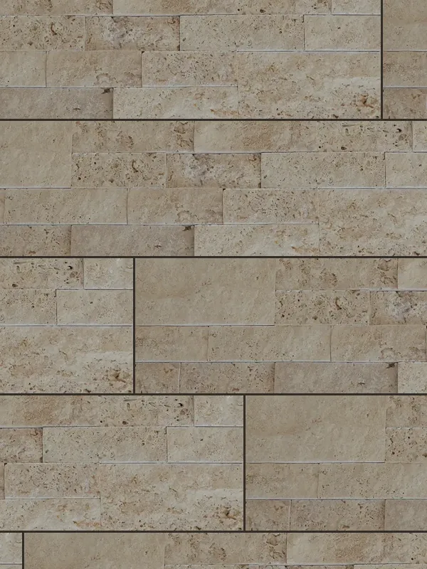 Classic Light 6x24 split face ledger panel wall